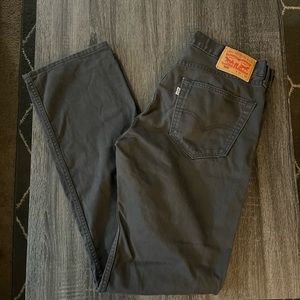Levi Strauss 505 Mens Dark Grey Straight Regular Fit Jeans Size 32x34
